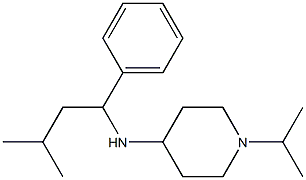 N-(3-methyl-1-phenylbutyl)-1-(propan-2-yl)piperidin-4-amine 结构式