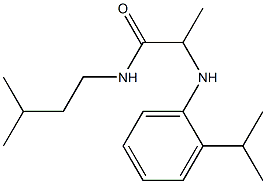 N-(3-methylbutyl)-2-{[2-(propan-2-yl)phenyl]amino}propanamide 结构式
