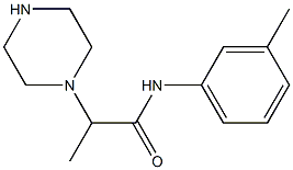 N-(3-methylphenyl)-2-(piperazin-1-yl)propanamide 结构式