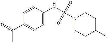 N-(4-acetylphenyl)-4-methylpiperidine-1-sulfonamide 结构式