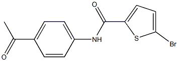 N-(4-acetylphenyl)-5-bromothiophene-2-carboxamide 结构式