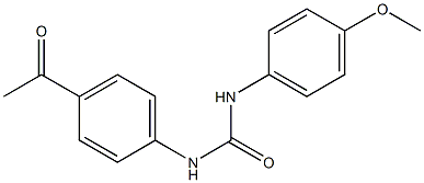 N-(4-acetylphenyl)-N'-(4-methoxyphenyl)urea 结构式