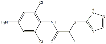 N-(4-amino-2,6-dichlorophenyl)-2-(1H-1,2,4-triazol-5-ylsulfanyl)propanamide 结构式