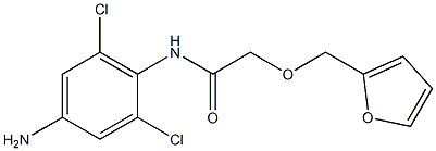 N-(4-amino-2,6-dichlorophenyl)-2-(furan-2-ylmethoxy)acetamide 结构式