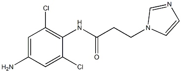 N-(4-amino-2,6-dichlorophenyl)-3-(1H-imidazol-1-yl)propanamide 结构式