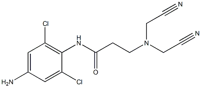 N-(4-amino-2,6-dichlorophenyl)-3-[bis(cyanomethyl)amino]propanamide 结构式