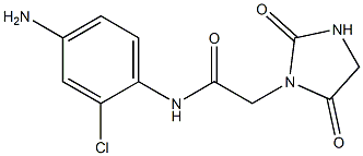 N-(4-amino-2-chlorophenyl)-2-(2,5-dioxoimidazolidin-1-yl)acetamide 结构式