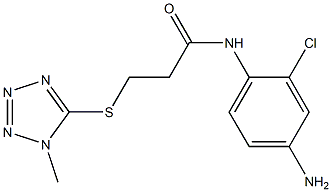 N-(4-amino-2-chlorophenyl)-3-[(1-methyl-1H-1,2,3,4-tetrazol-5-yl)sulfanyl]propanamide 结构式