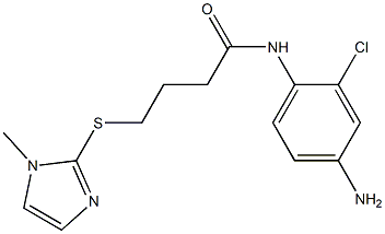 N-(4-amino-2-chlorophenyl)-4-[(1-methyl-1H-imidazol-2-yl)sulfanyl]butanamide 结构式