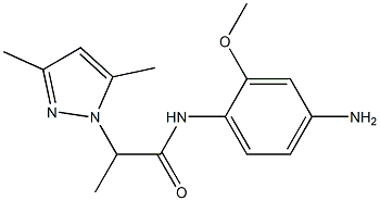 N-(4-amino-2-methoxyphenyl)-2-(3,5-dimethyl-1H-pyrazol-1-yl)propanamide 结构式