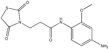 N-(4-amino-2-methoxyphenyl)-3-(2,4-dioxo-1,3-thiazolidin-3-yl)propanamide 结构式