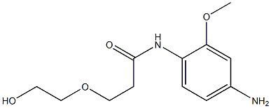 N-(4-amino-2-methoxyphenyl)-3-(2-hydroxyethoxy)propanamide 结构式