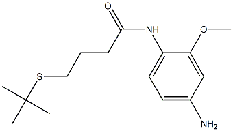 N-(4-amino-2-methoxyphenyl)-4-(tert-butylsulfanyl)butanamide 结构式