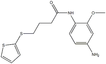 N-(4-amino-2-methoxyphenyl)-4-(thiophen-2-ylsulfanyl)butanamide 结构式