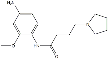 N-(4-amino-2-methoxyphenyl)-4-pyrrolidin-1-ylbutanamide 结构式