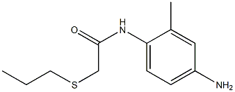 N-(4-amino-2-methylphenyl)-2-(propylsulfanyl)acetamide 结构式