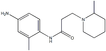 N-(4-amino-2-methylphenyl)-3-(2-methylpiperidin-1-yl)propanamide 结构式