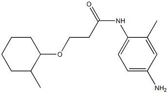 N-(4-amino-2-methylphenyl)-3-[(2-methylcyclohexyl)oxy]propanamide 结构式