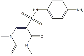 N-(4-aminophenyl)-1,3-dimethyl-2,4-dioxo-1,2,3,4-tetrahydropyrimidine-5-sulfonamide 结构式