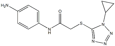 N-(4-aminophenyl)-2-[(1-cyclopropyl-1H-1,2,3,4-tetrazol-5-yl)sulfanyl]acetamide 结构式