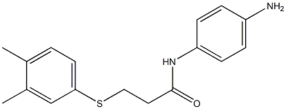 N-(4-aminophenyl)-3-[(3,4-dimethylphenyl)sulfanyl]propanamide 结构式