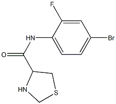 N-(4-bromo-2-fluorophenyl)-1,3-thiazolidine-4-carboxamide 结构式