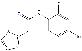 N-(4-bromo-2-fluorophenyl)-2-thien-2-ylacetamide 结构式