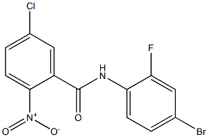 N-(4-bromo-2-fluorophenyl)-5-chloro-2-nitrobenzamide 结构式