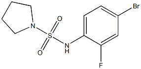 N-(4-bromo-2-fluorophenyl)pyrrolidine-1-sulfonamide 结构式