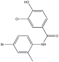 N-(4-bromo-2-methylphenyl)-3-chloro-4-hydroxybenzamide 结构式