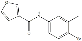 N-(4-bromo-3-methylphenyl)-3-furamide 结构式