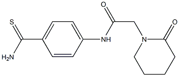 N-(4-carbamothioylphenyl)-2-(2-oxopiperidin-1-yl)acetamide 结构式