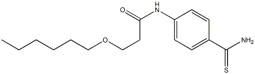 N-(4-carbamothioylphenyl)-3-(hexyloxy)propanamide 结构式