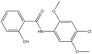 N-(4-chloro-2,5-dimethoxyphenyl)-2-hydroxybenzamide 结构式