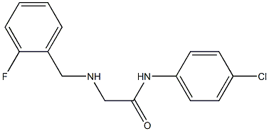 N-(4-chlorophenyl)-2-{[(2-fluorophenyl)methyl]amino}acetamide 结构式