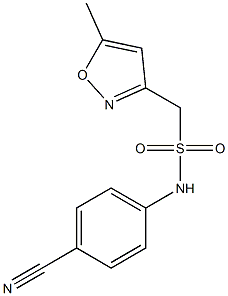 N-(4-cyanophenyl)-1-(5-methyl-1,2-oxazol-3-yl)methanesulfonamide 结构式