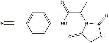 N-(4-cyanophenyl)-2-(2,5-dioxoimidazolidin-1-yl)propanamide 结构式