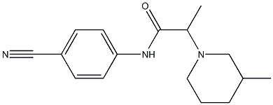 N-(4-cyanophenyl)-2-(3-methylpiperidin-1-yl)propanamide 结构式