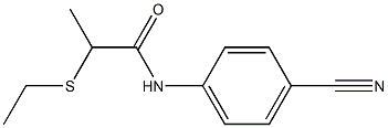 N-(4-cyanophenyl)-2-(ethylsulfanyl)propanamide 结构式