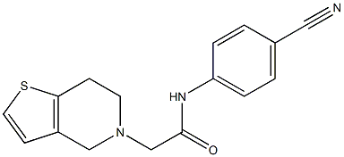 N-(4-cyanophenyl)-2-{4H,5H,6H,7H-thieno[3,2-c]pyridin-5-yl}acetamide 结构式