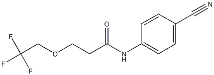 N-(4-cyanophenyl)-3-(2,2,2-trifluoroethoxy)propanamide 结构式