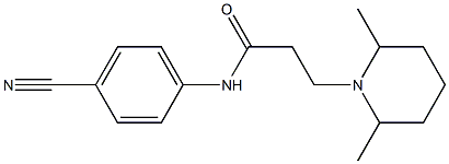 N-(4-cyanophenyl)-3-(2,6-dimethylpiperidin-1-yl)propanamide 结构式