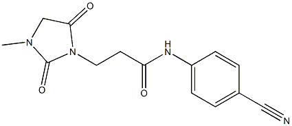 N-(4-cyanophenyl)-3-(3-methyl-2,5-dioxoimidazolidin-1-yl)propanamide 结构式