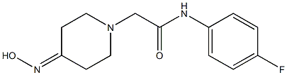 N-(4-fluorophenyl)-2-[4-(hydroxyimino)piperidin-1-yl]acetamide 结构式