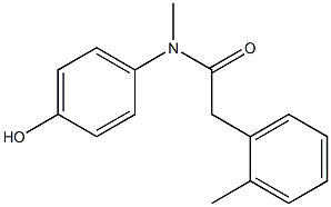 N-(4-hydroxyphenyl)-N-methyl-2-(2-methylphenyl)acetamide 结构式