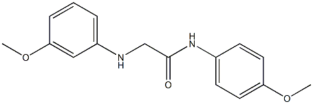 N-(4-methoxyphenyl)-2-[(3-methoxyphenyl)amino]acetamide 结构式