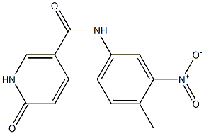 N-(4-methyl-3-nitrophenyl)-6-oxo-1,6-dihydropyridine-3-carboxamide 结构式