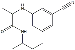 N-(butan-2-yl)-2-[(3-cyanophenyl)amino]propanamide 结构式