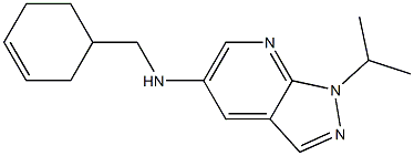 N-(cyclohex-3-en-1-ylmethyl)-1-(propan-2-yl)-1H-pyrazolo[3,4-b]pyridin-5-amine 结构式