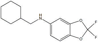 N-(cyclohexylmethyl)-2,2-difluoro-2H-1,3-benzodioxol-5-amine 结构式